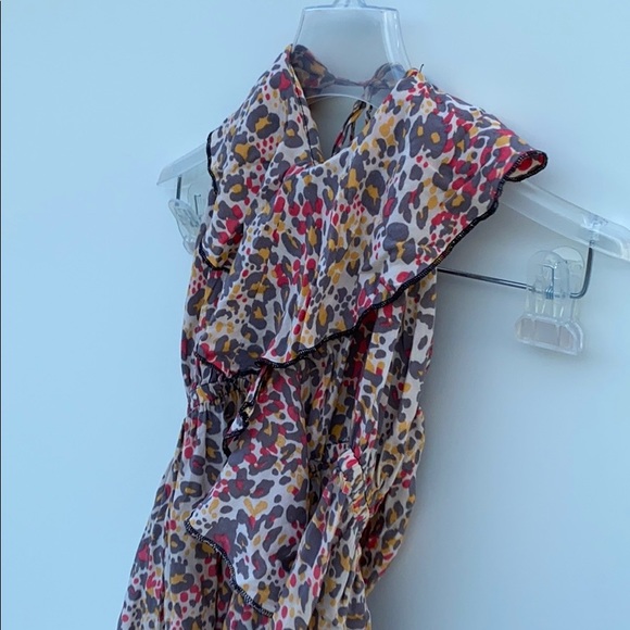 Rue11 Cheetah Print Halter Ruffle Dress - Picture 3 of 8